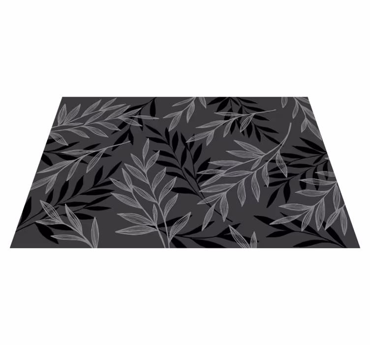 tapis vinyle salon Feuilles délicates - TenStickers