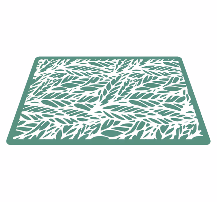 Tapis vinyle fleurs et plantes élégance feuillue - TenStickers