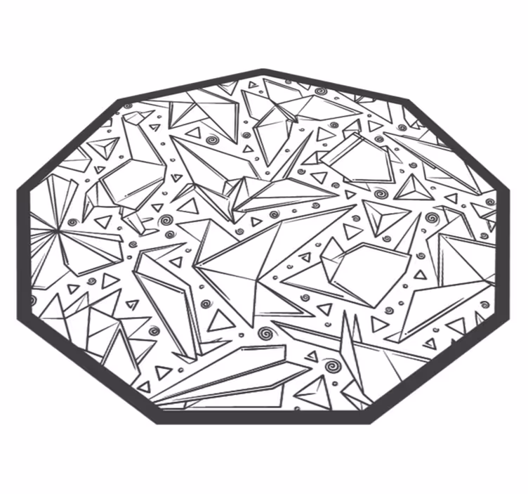 Tapis vinyle géométrique octogone de formes géométriques - TenStickers