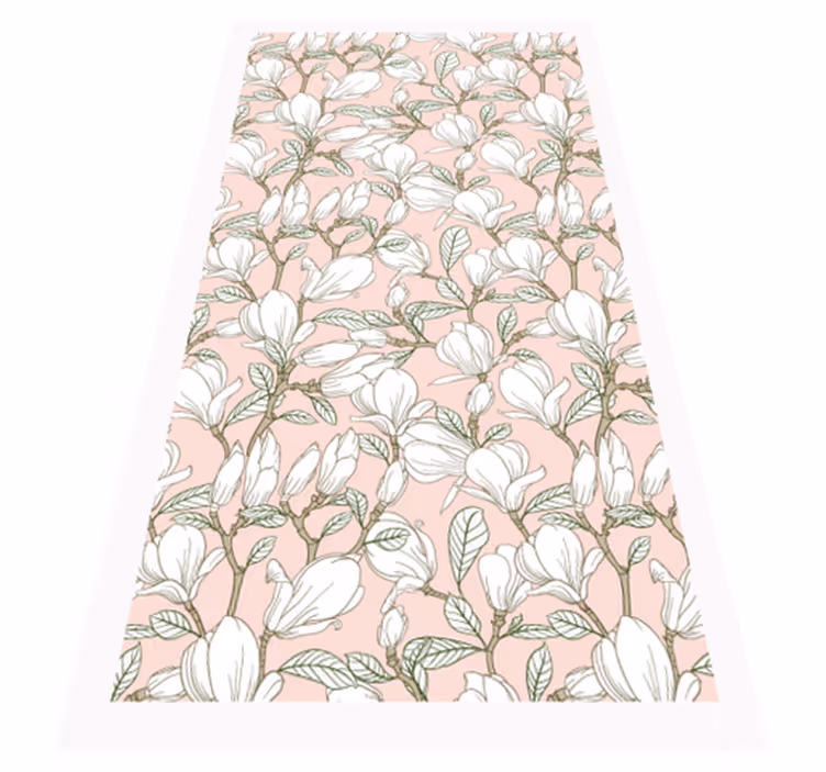 Tapis vinyle fleurs et plantes illustration florale - TenStickers