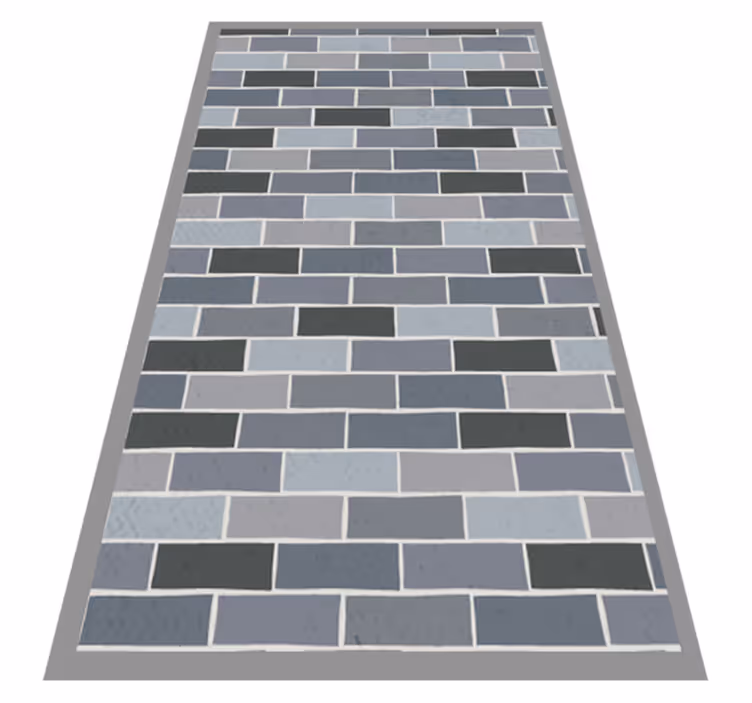 tapis vinyle salon Briques grises - TenStickers