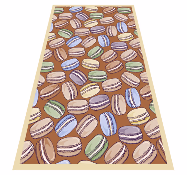 tapis vinyle moderne  pour macarons de cuisine - TenStickers