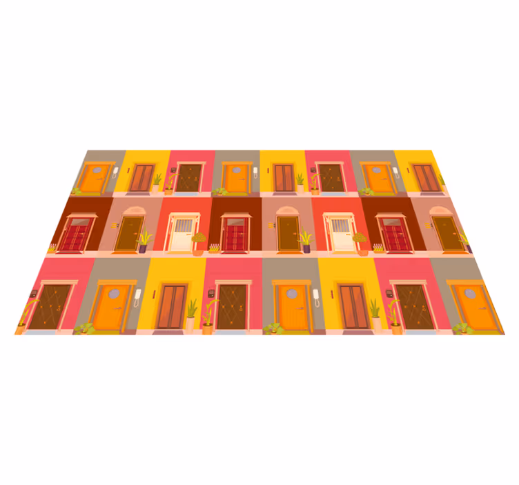 tapis vinyle moderne Portes  - TenStickers