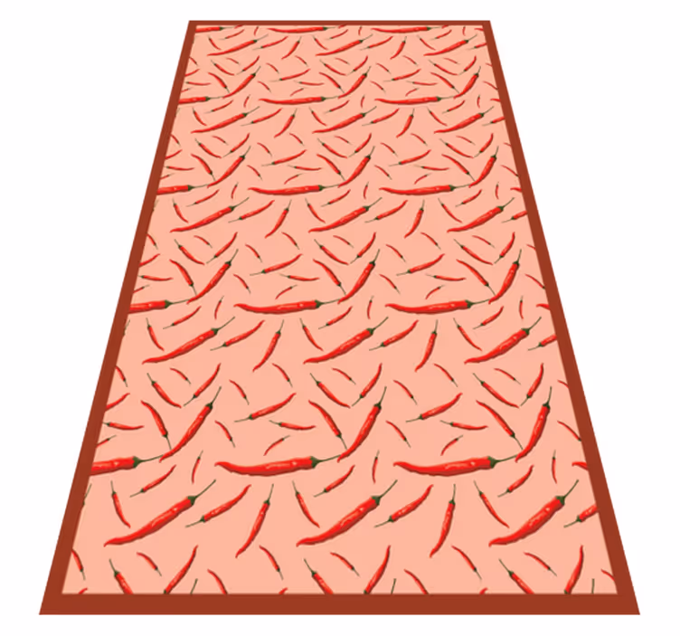Tapis vinyle cuisine motif de piment - TenStickers