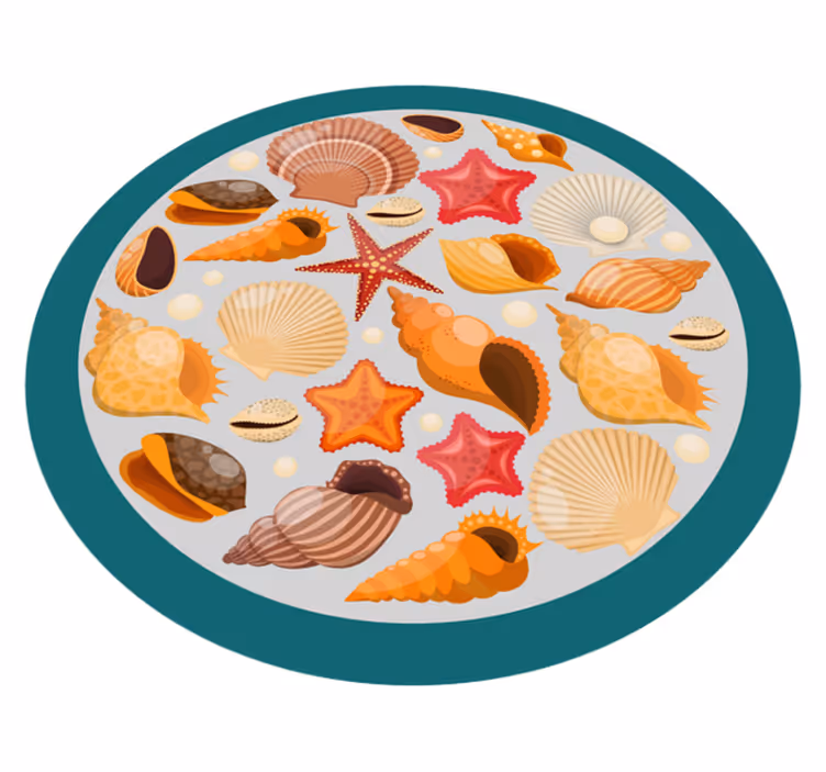Tapis vinyle animal collection de coquillages - TenStickers