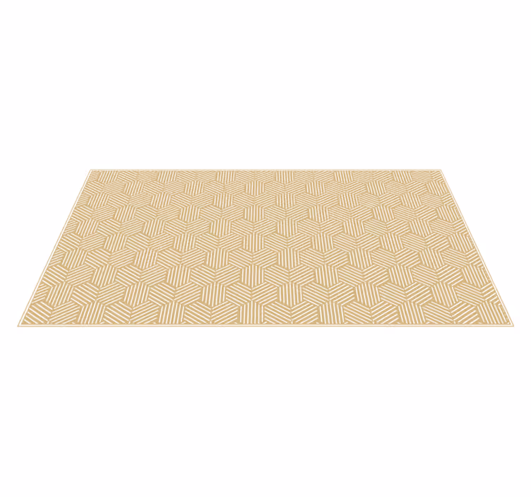 tapis vinyle geometrique Hexagones avec carreaux de rayures - TenStickers