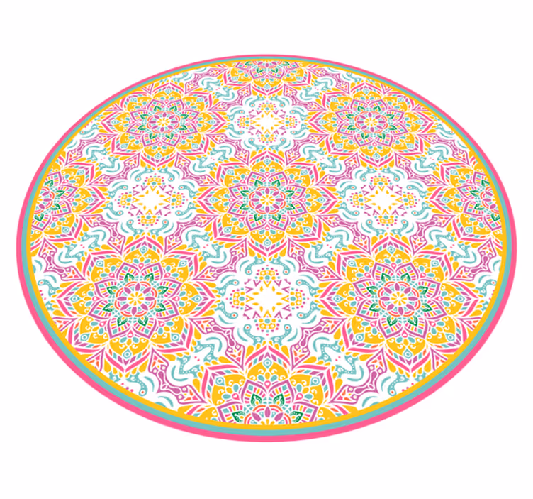 Tapis vinyle mandala mandalas en cercle - TenStickers