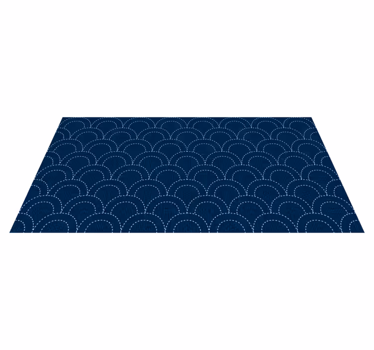 Tapis vinyle géométrique profondeurs des motifs de pétoncles - TenStickers