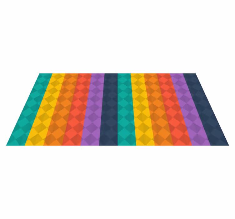 Tapis vinyle géométrique spectre géométrique coloré - TenStickers