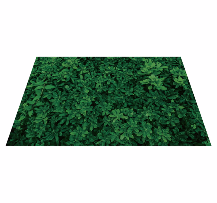 Tapis vinyle fleurs et plantes motif de trèfle botanique - TenStickers