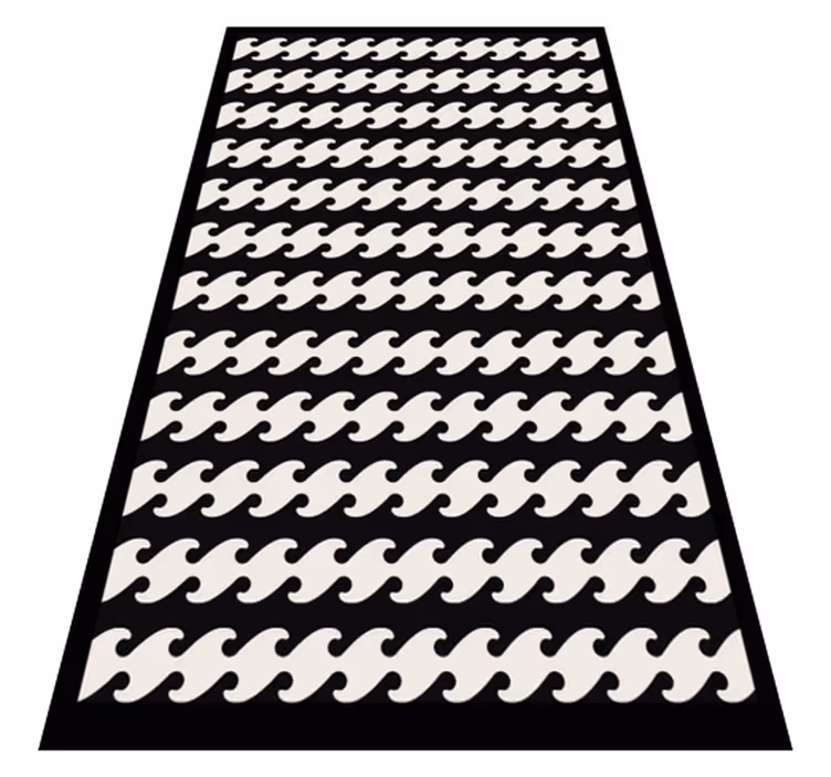 tapis vinyle moderne noir et blanc  - TenStickers