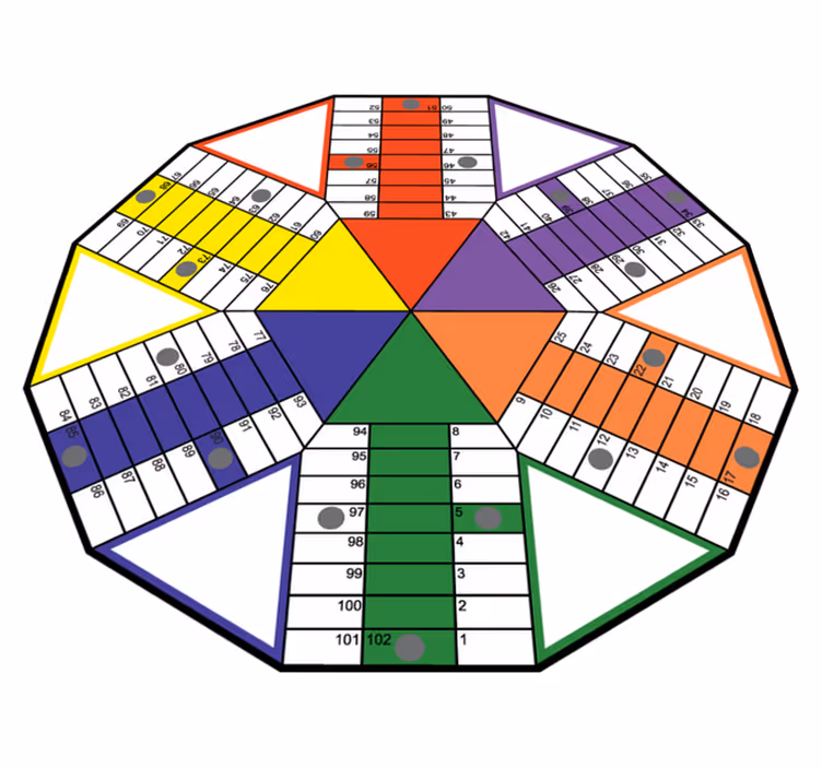 Tapis de jeu Jeu de parchis classique - TenStickers