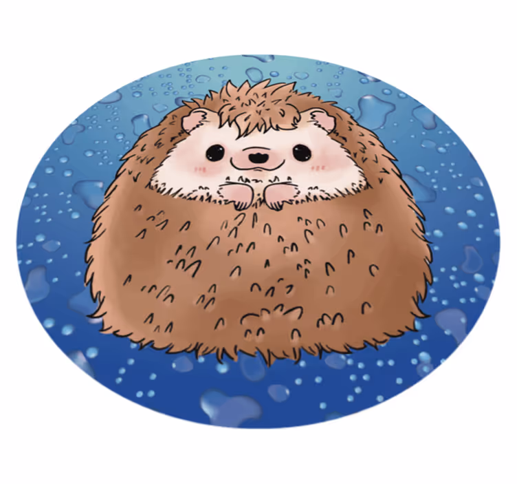 tapis vinyle animal Adorable hérisson - TenStickers