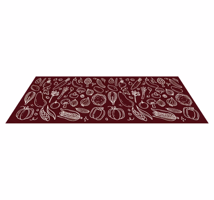 tapis vinyle citation Couvert de nourriture rouge - TenStickers
