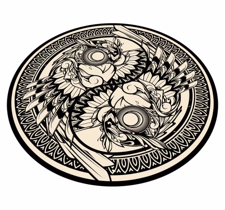 Tapis vinyle mandala détaillé - TenStickers