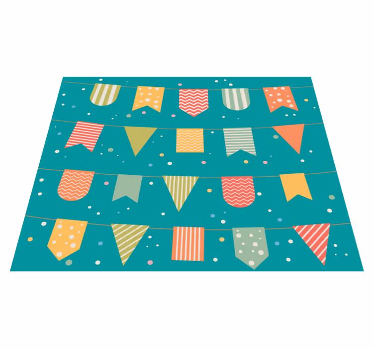 Tapis vinyle pour enfants banderole festive - TenStickers