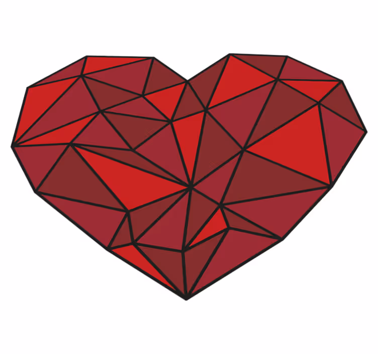 tapis vinyle geometrique Coeur  - TenStickers