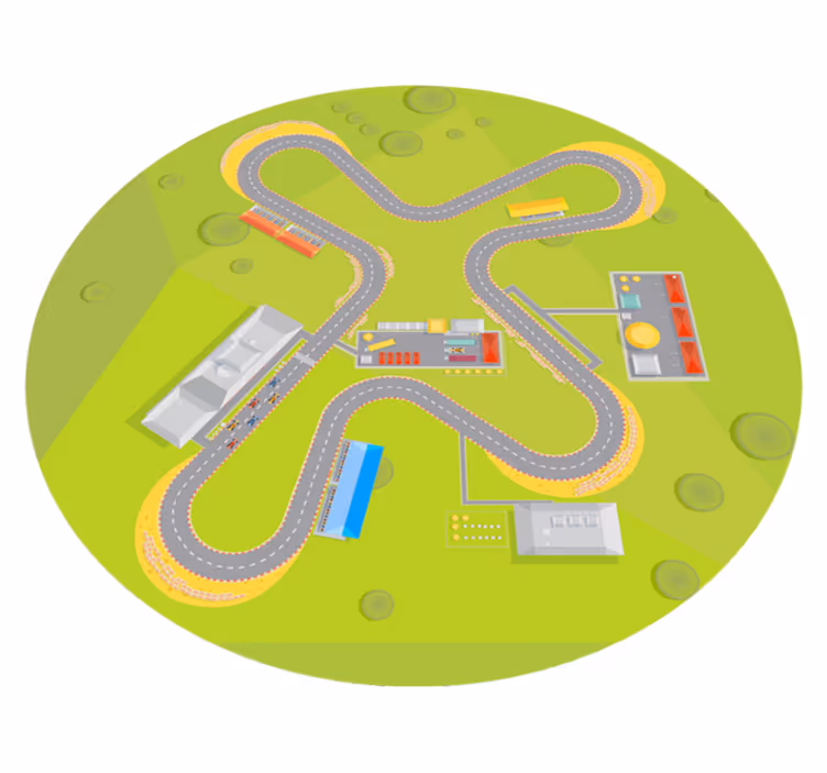Tapis vinyle route piste ludique pour enfants - TenStickers