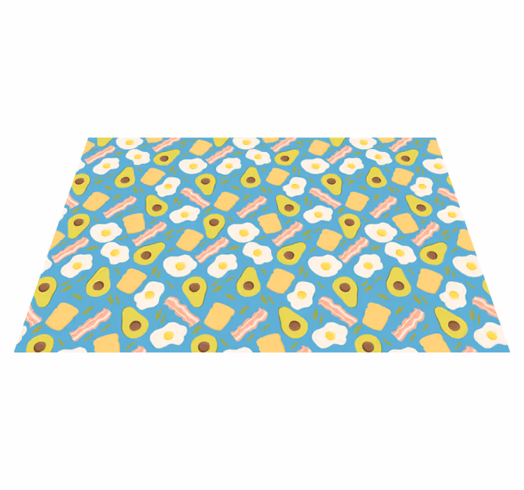 Tapis vinyle cuisine avocats œufs et bacon - TenStickers