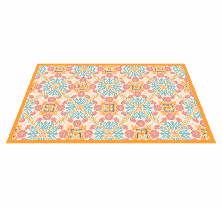 Tapis vinyle ethnique Style marocain rose - TenStickers