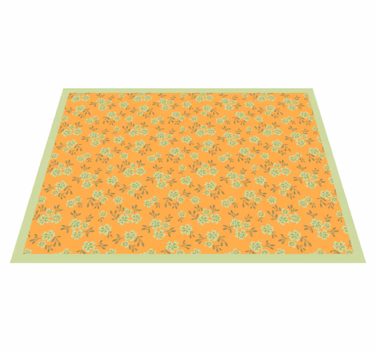 Tapis vinyle fleurs et plantes surface à motif floral - TenStickers