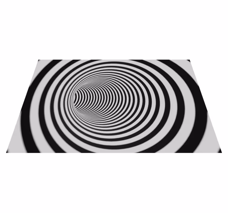 Tapis vinyle geometrique Tunnel 3d - TenStickers