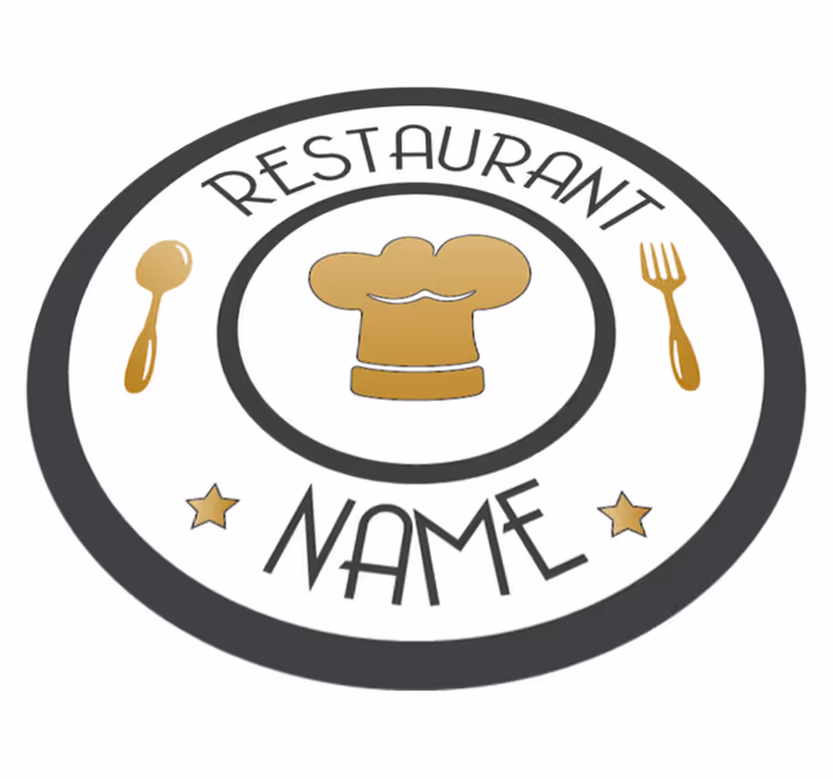 Tapis vinyle avec nom Nom du restaurant personnalisé - TenStickers