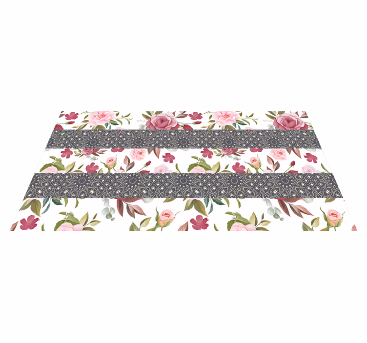 Tapis vinyle fleurs et plantes coureur floral - TenStickers