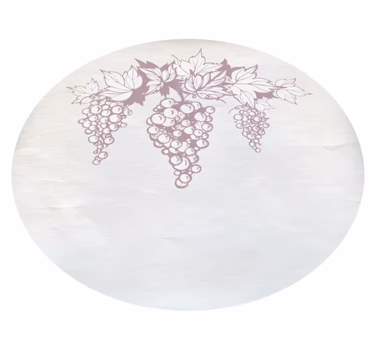Tapis vinyle fleurs et plantes emblème botanique du raisin - TenStickers