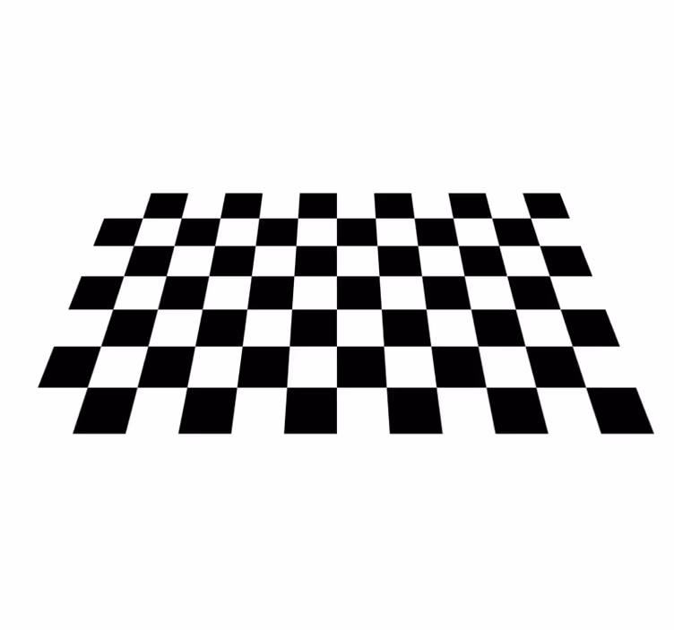 tapis vinyle retro Carreaux noirs et blancs - TenStickers