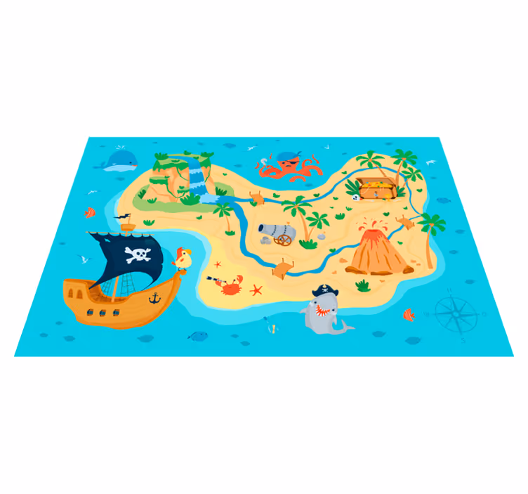 tapis de jeu en vinyle cherchez le trésor - TenStickers