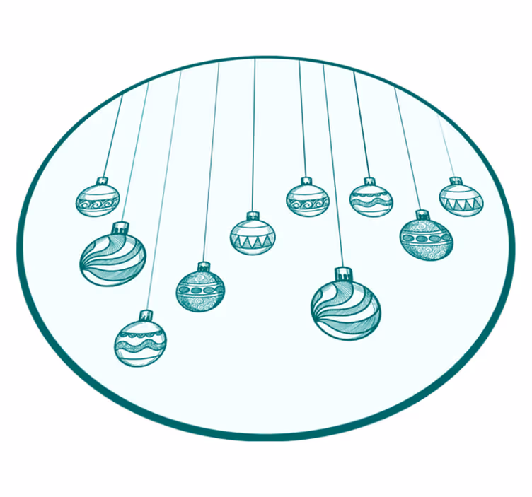Tapis vinyle noël ornements de fête - TenStickers