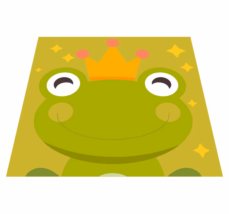 Tapis vinyle pour enfants dessin prince grenouille - TenStickers