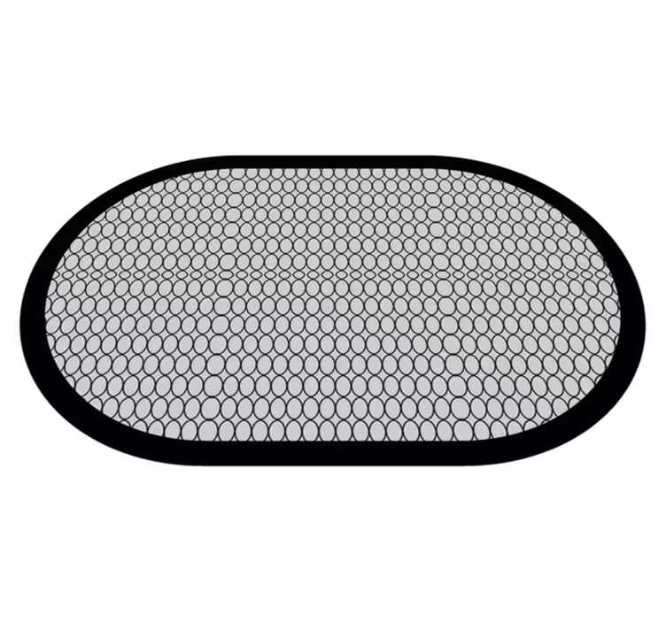 tapis vinyle minimaliste Ovale gris - TenStickers