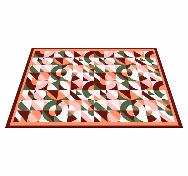tapis vinyle geometrique Impression colorée  - TenStickers
