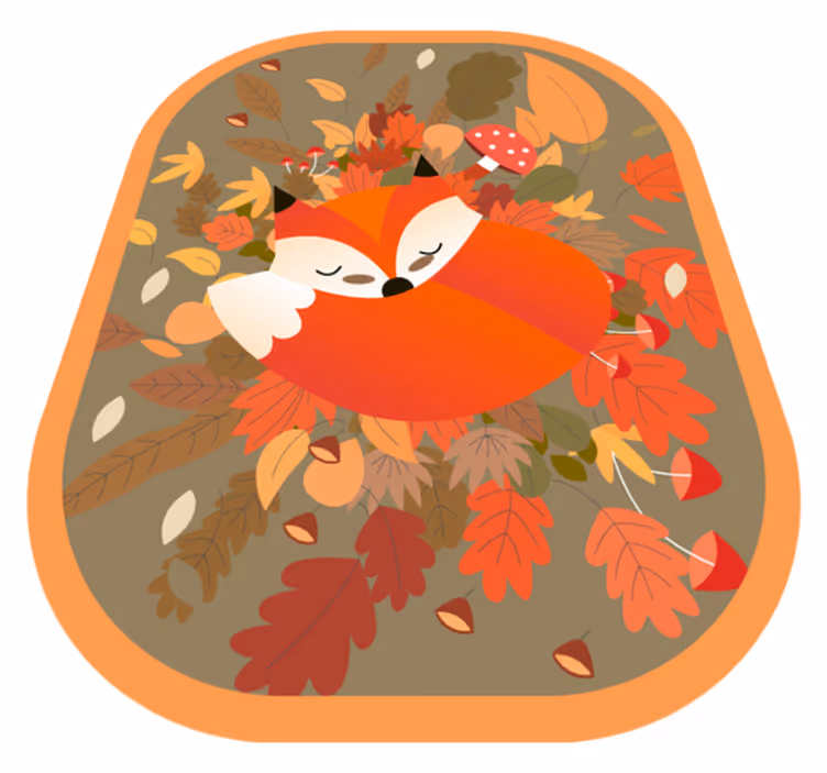 tapis vinyle animal Renard coloré - TenStickers