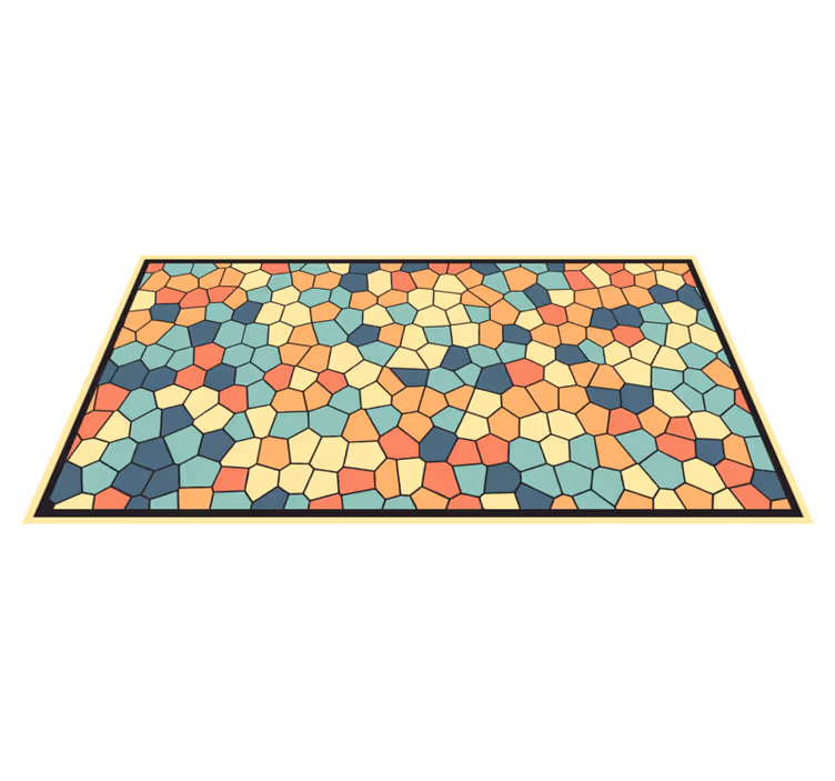 tapis vinyle carreaux Mosaïque colorée - TenStickers