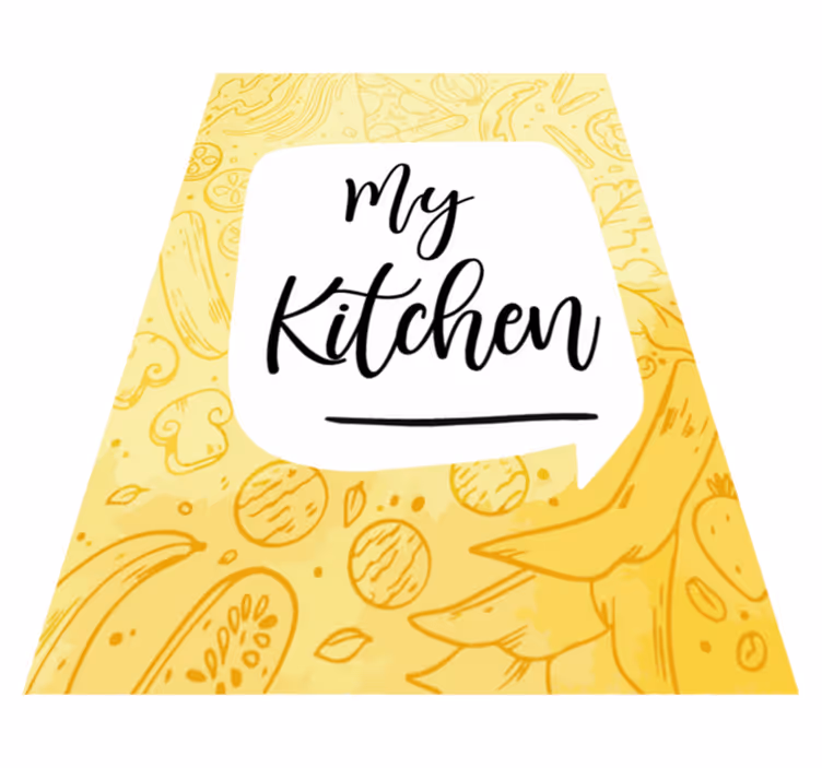 Tapis vinyle cuisine mon écriture culinaire - TenStickers