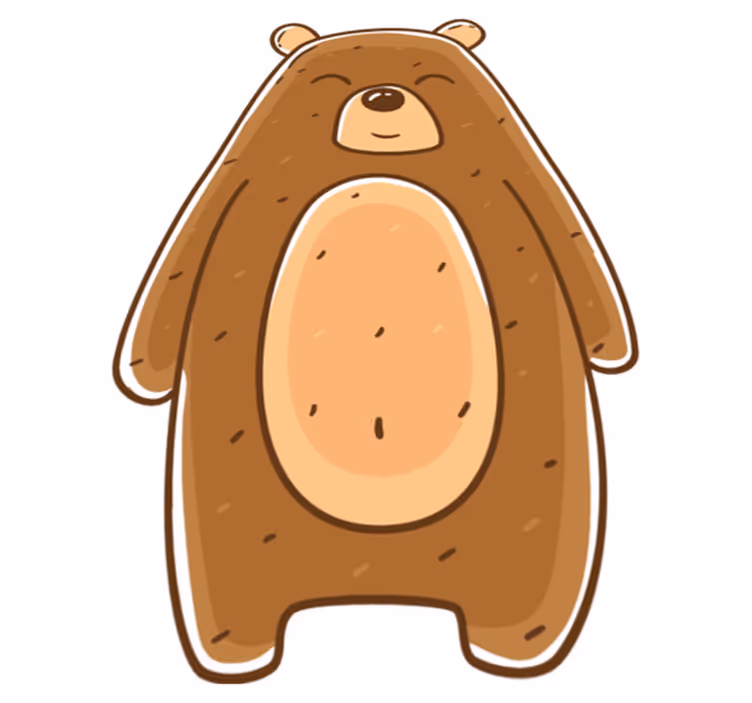 Tapis vinyle animal illustration de l'ours - TenStickers