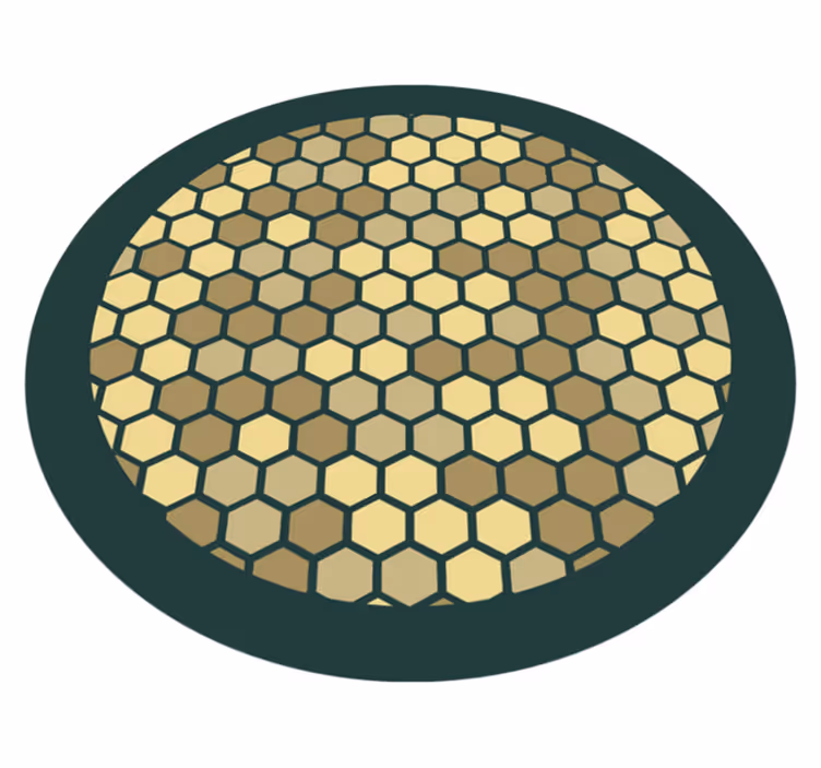 Tapis vinyle géométrique nid d'abeille angulaire - TenStickers