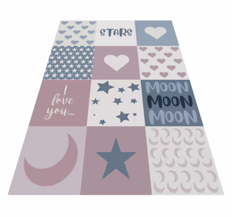 Tapis vinyle autres tapis je t'aime lune - TenStickers