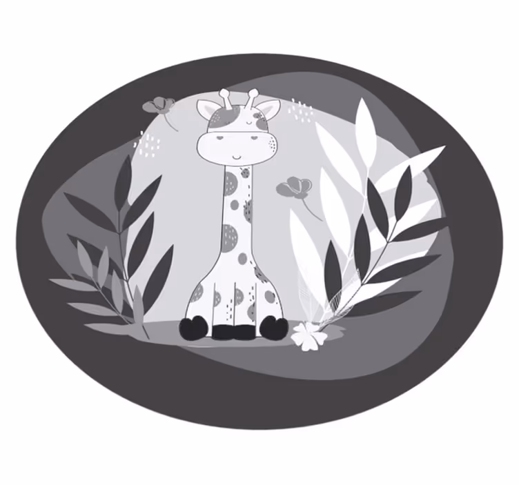 Tapis vinyle chambre bébé thème de la crèche girafe - TenStickers