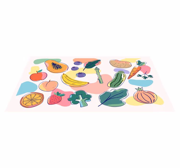 tapis vinyle cuisine Fruits colorés. - TenStickers