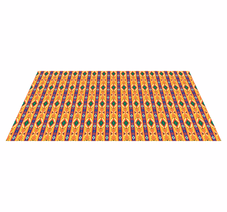 Tapis vinyle motif ethnique coloré Sud africain - TenStickers