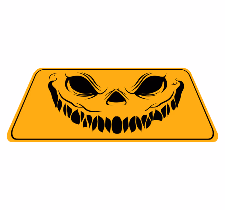 Tapis vinyle halloween visage souriant effrayant - TenStickers