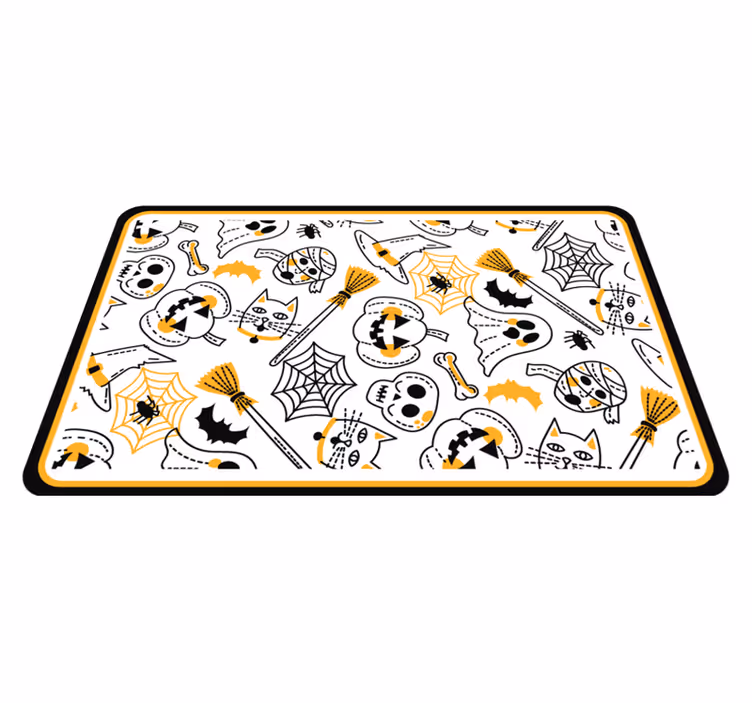 Tapis vinyle halloween motifs festifs effrayants - TenStickers