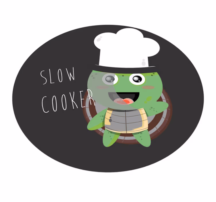 Tapis vinyle cuisine illustration de la tortue du chef - TenStickers