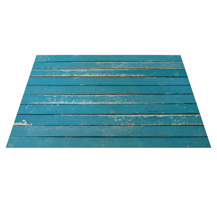 Tapis vinyle en bois Vieux bois bleu - TenStickers