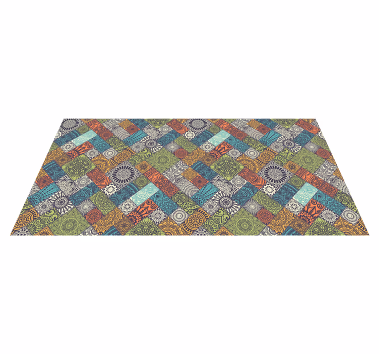 tapis vinyle cuisine Carreaux de vinylee mandala ethnique - TenStickers