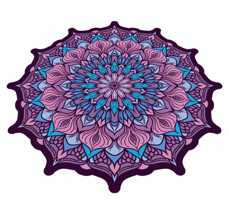 tapis vinyle mandala vinylee de mandala boho - TenStickers